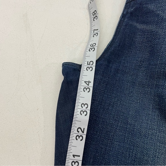 Helmut Lang Jeans Jeggins Size 26 Dark Blue Wash Skinny Jeans Elastic Waist - Picture 9 of 10